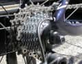 Robust wear parts: The Super Record EPS drivetrain is completed with a chain and sprocket from the Record groupset.