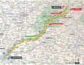 Die Karte zur 8. Etappe der Tour de France 2023