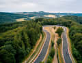 The "Karussell" is one of the legendary sections of the old Nordschleife