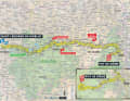 Die Karte zur 9. Etappe der Tour de France 2023