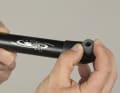 3. if air hisses past the valve into the open with every pumping stroke, this is due to the worn rubber seal in the pump head. The connection often becomes tight again when you turn the retaining ring, as the pump rubber is then squeezed and the smaller opening tightly encloses the valve body again.