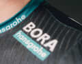 The two main sponsors of the German professional cycling team are clearly visible