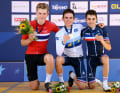 Le podium des Championnats d'Europe juniors à Trente en 2021