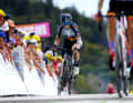 Dernière ligne droite de la Planche des Belles Filles pour le Tour de France Femmes 2022