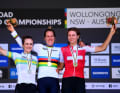 Contre-la-montre individuel femmes élite : or Ellen van Dijk (Pays-Bas), argent Grace Brown (Australie), bronze Marlen Reusser (Suisse)