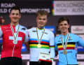 Contre-la-montre individuel hommes élite : or Tobias Foss (Norvège), argent Stefan Küng (Suisse), bronze Remco Evenepoel (Belgique)