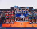 Teamzeitfahren Herren: Gold Etixx-Quick Step (Belgien), Silber BMC (USA), Bronze Orica-BikeExchange (Australien)