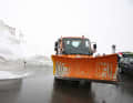 The pass road is covered in snow for much of the year, which is why it is usually only open to traffic from June to October