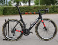 The De Rosa SK Pininfarina from Maximilian Walscheid. With his height of 1.99 metres, the sprint specialist rides a size 60 frame.