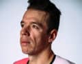Rigoberto Uran with the new jersey