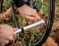 The new Zéfal Road Mini road bike pump in action.