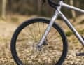 The eyelets on the fork show the clear bikepacking focus of the Salsa gravel bike.