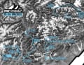 Le parcours du TOUR Transalp 2023 dans la carte d'ensemble