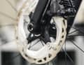 The disc brake adopts technology from the mountain bike.