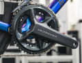 The new Ultegra crank is simple in shape and colour, the shiny anodised chainring doesn't quite match the matt finish.