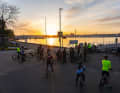 Kiel Dawn Patrol: Right on time! At the Reventloubrücke pier, we set off at 5.30 a.m. sharp