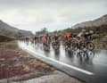 In the Ayagaures valley, the rain pours down on the riders - a rare sight in the south of the island
