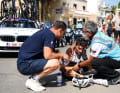 Julian Alaphilippe also crashed heavily at the Vuelta