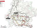 The route of the men's Amstel Gold Race on the map