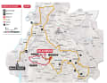 The women's race on the map