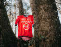 The new jersey hung in a tree