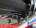Hinten bremst Bonnet mit einer konventionellen Dura-Ace-Bremse. Auf Fotos von Prototypen des Aircode saß die Bremse noch hinter dem Tretlager. Die Carbon-Beläge stammen von Shimano.