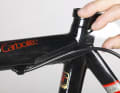 The frame and fork are usually made of carbon fibres embedded in an epoxy resin matrix, the surface is occasionally made of resistant, hardened resin; the frame is usually completely painted over. As the paint cannot be cured very hot, it usually adheres poorly. Protect vulnerable areas with clear plastic film.