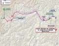 Der abgeänderte Etappenverlauf der 16. Etappe auf der Karte