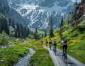 KI Rennradfahrer Alpen