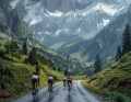 KI Rennradfahrer Alpen