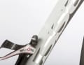 The small sticker marks the position of the magnetic strip that can be used to switch the Campagnolo EPS electronic groupset to idle mode.