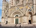 Built on rock:  Orvieto's old town towers 200 metres above the valley. The cathedral is one of the Gothic masterpieces in central Italy.