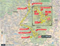 The 11th stage of the Tour de France 2024 on the map