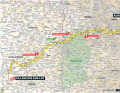 Die 12. Etappe der Tour de France 2024 auf der Karte