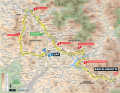 Die 18. Etappe der Tour de France 2024 auf der Karte