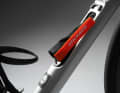 A new storage compartment in the down tube holds a puncture repair kit