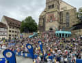 Besondere Kulisse: Die zweite Etappe der Lidl Deutschland Tour beginnt in Schwäbisch Hall. Die Freitreppe der Stadtkirche St. Michael verschafft den Zuschauern den perfekten Überblick