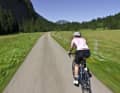 Road through the Starzlachtal valley (also Rohrmooser Tal or Rohrmoostal) in the Allgäu Alps west of Oberstdorf. The section from Tiefenbach to Rohrmoos is subject to a toll and the road from Rohrmoos to the border is closed to public traffic.