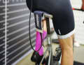 The saddle pressure can be tested while riding with a pressure measuring film between the saddle and trousers