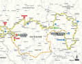 Die Karte zur 1. Etappe der Deutschland Tour 2023