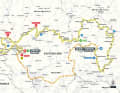 Die Karte zur 1. Etappe der Deutschland Tour 2023