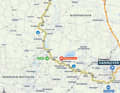 The map for the 4th stage of the Deutschland Tour 2023