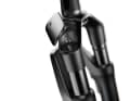 The 40 mm suspension travel can be adjusted to suit the rider’s weight using a shock pump to set the appropriate sag.