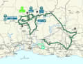 Die Etappen der Algarve-Rundfahrt 2024: Kartenansicht der 2. Etappe
