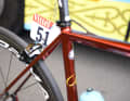 The team captain's special livery catches the eye, with the red mirror paint inspired by the flag of his home island of Sardinia. The rest of the team rides much more discreet black and turquoise frames.