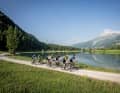 The first flat kilometres along the Engadin lake district are ideal terrain for rolling in