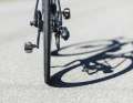 Exposed: The protruding rear derailleur is at risk in the event of an accident or when leaning against it.