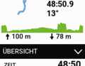 Densité d'information du Garmin Edge 840 : les affichages tels que le parcours ou les points de menu peuvent être activés par contact.