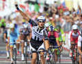 Role model: Slovenian Luka Mezgec won the Giro stage in Trento in 2014. A fan on the roadside: his young compatriot Tadej Pogačar.
