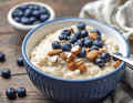 Porridge with fruit and nuts is an ideal energiser before exercise